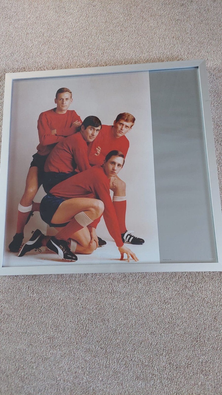 Ajax affiche van o.a. Johan Cruyf en Sjaki Swart., Verzamelen, Ophalen of Verzenden, Zo goed als nieuw, Plaatje, Poster of Sticker