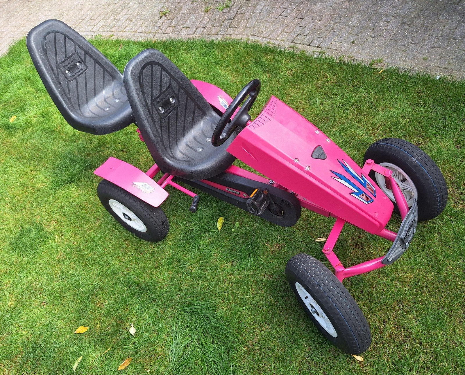Roze skelter, merk 'Mammoet'. Duo-zit, 2 persoons, Ophalen, Mammoet