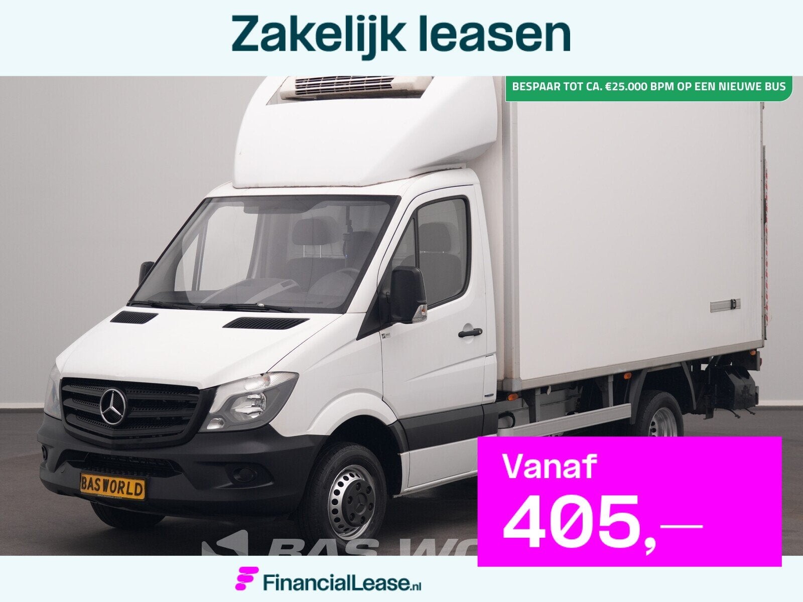 Mercedes Sprinter 516 CDI Laadklep Zijdeur FRC Koelwagen The, Stof, Gebruikt, Euro 6, 4 cilinders