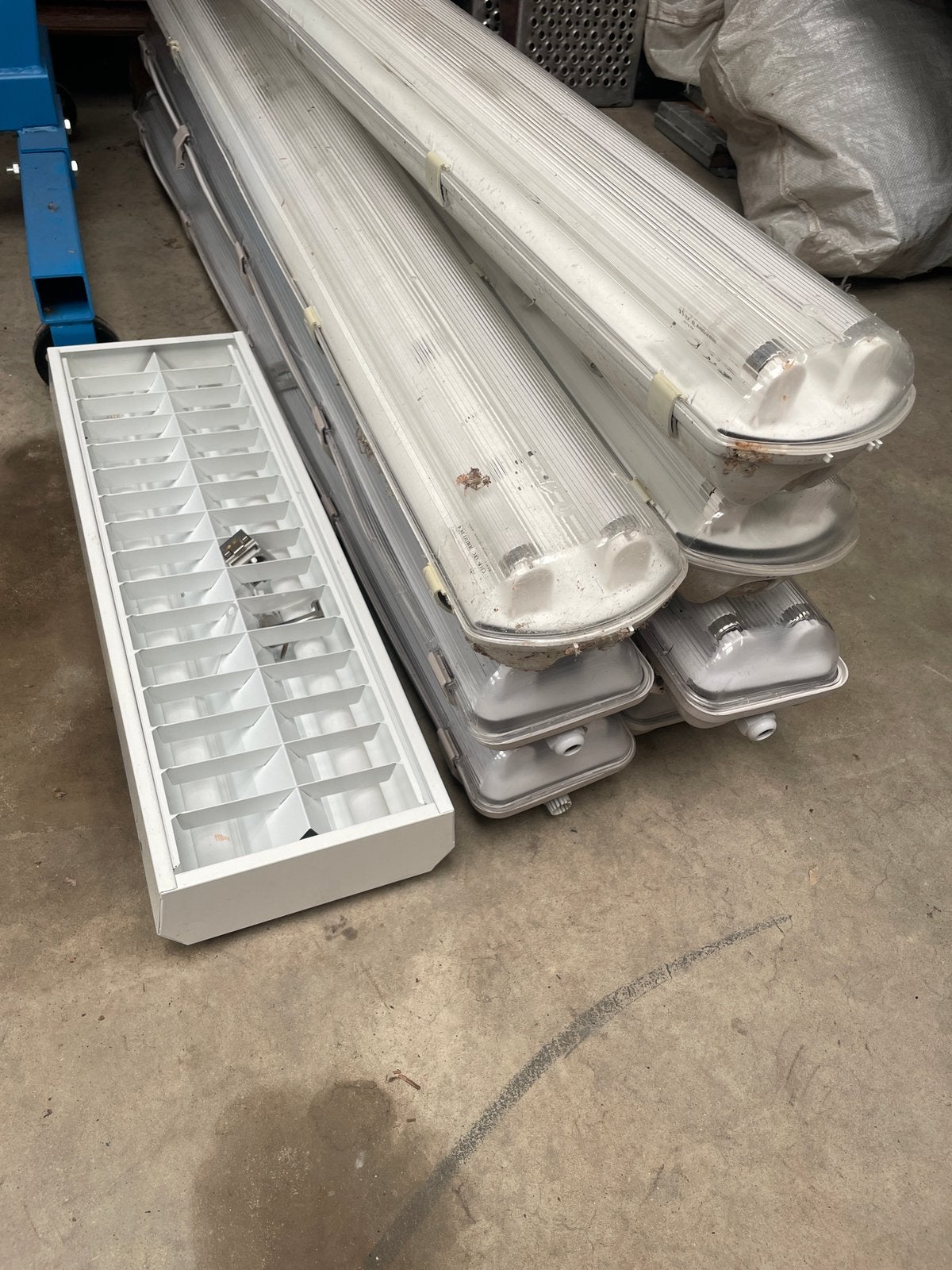 TL balke 7x lang 1 kort, Ophalen, Gebruikt, 50 tot 200 watt, Lamp met armatuur