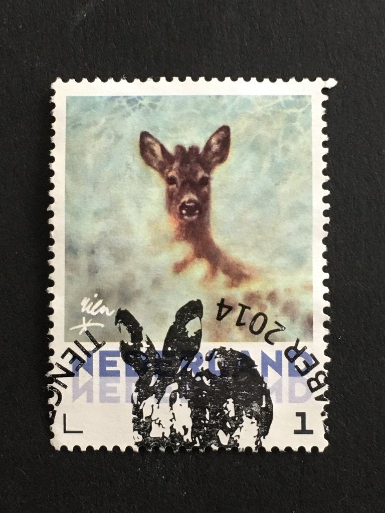 3295 Persoonlijke - Rien Poortvliet, Ree - gestempeld, Postzegels en Munten, Ophalen of Verzenden, Na 1940, Gestempeld