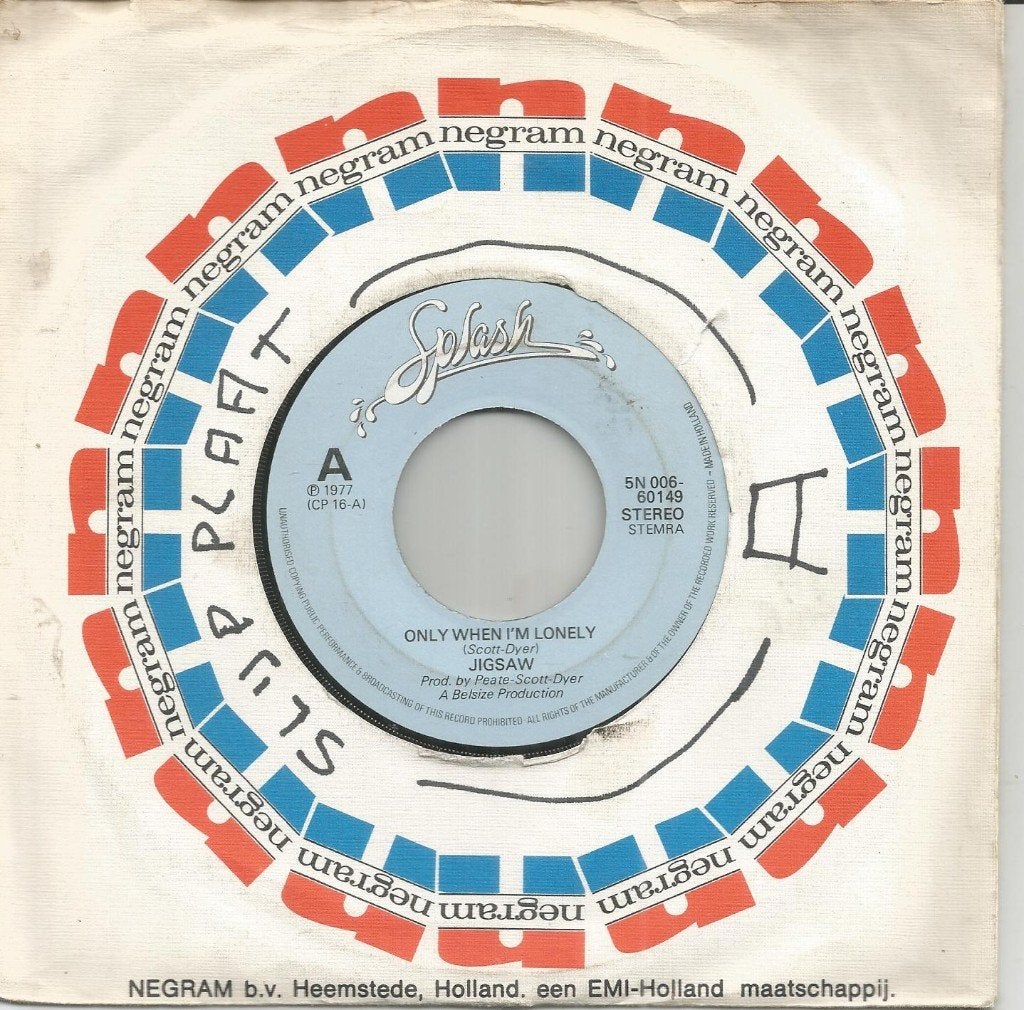 Jigsaw – Only When I'm Lonely (1978), Gebruikt, 7 inch, Ophalen of Verzenden, Pop