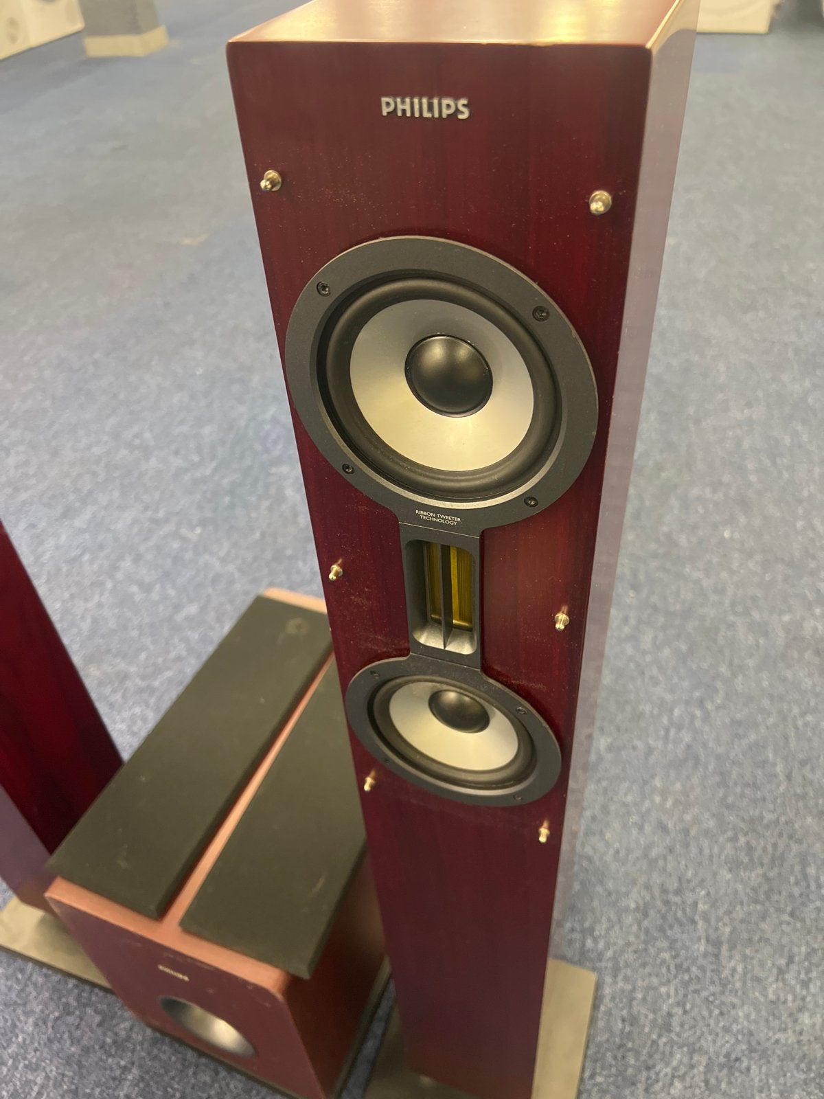 Philips  MCD709 speakerset met subwoofer, Ophalen, Philips, Gebruikt, Speakerset