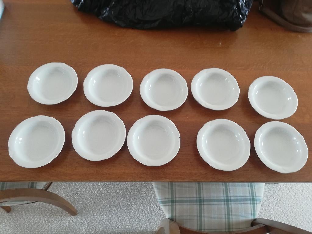 10 witte schaaltjes Arzberg, Ophalen, Overige materialen, Gebruikt, Schaal of Schalen