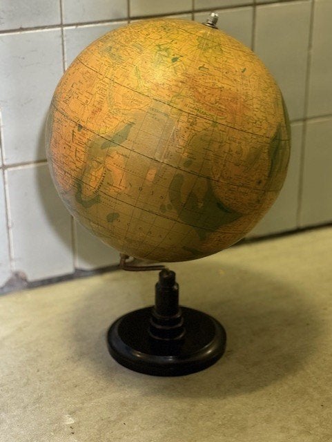 Prachtige antieke wereldbol/globe, Ophalen of Verzenden