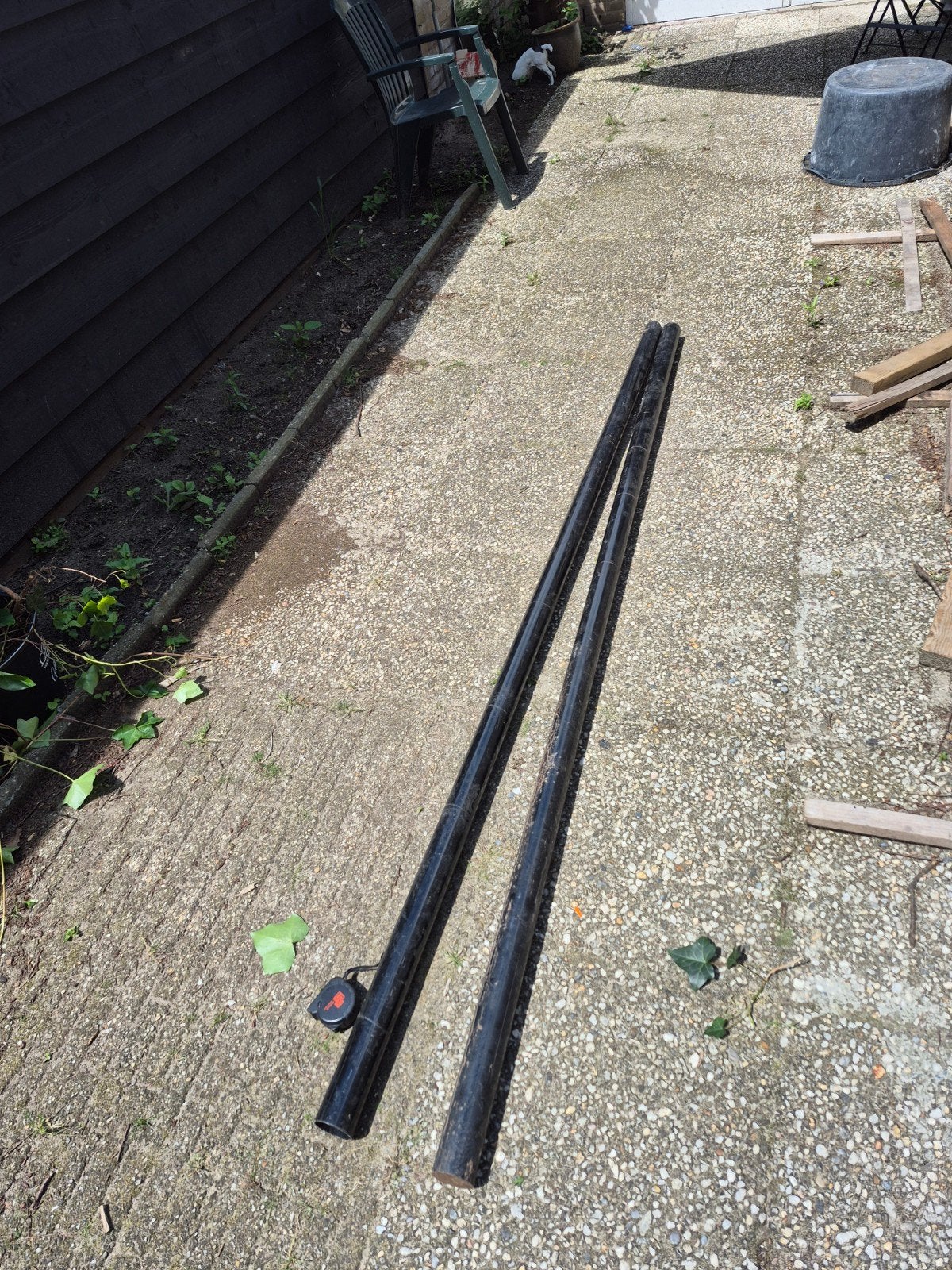 Ijzeren pijpen gegalvaniseerd 250cm, Doe-het-zelf en Verbouw, Metalen, Ophalen, Gebruikt
