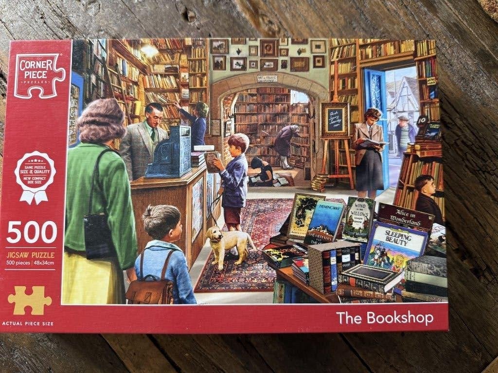Corner Piece legpuzzel 500 st. - The Bookshop -, Ophalen of Verzenden, 500 t/m 1500 stukjes, Zo goed als nieuw, Legpuzzel