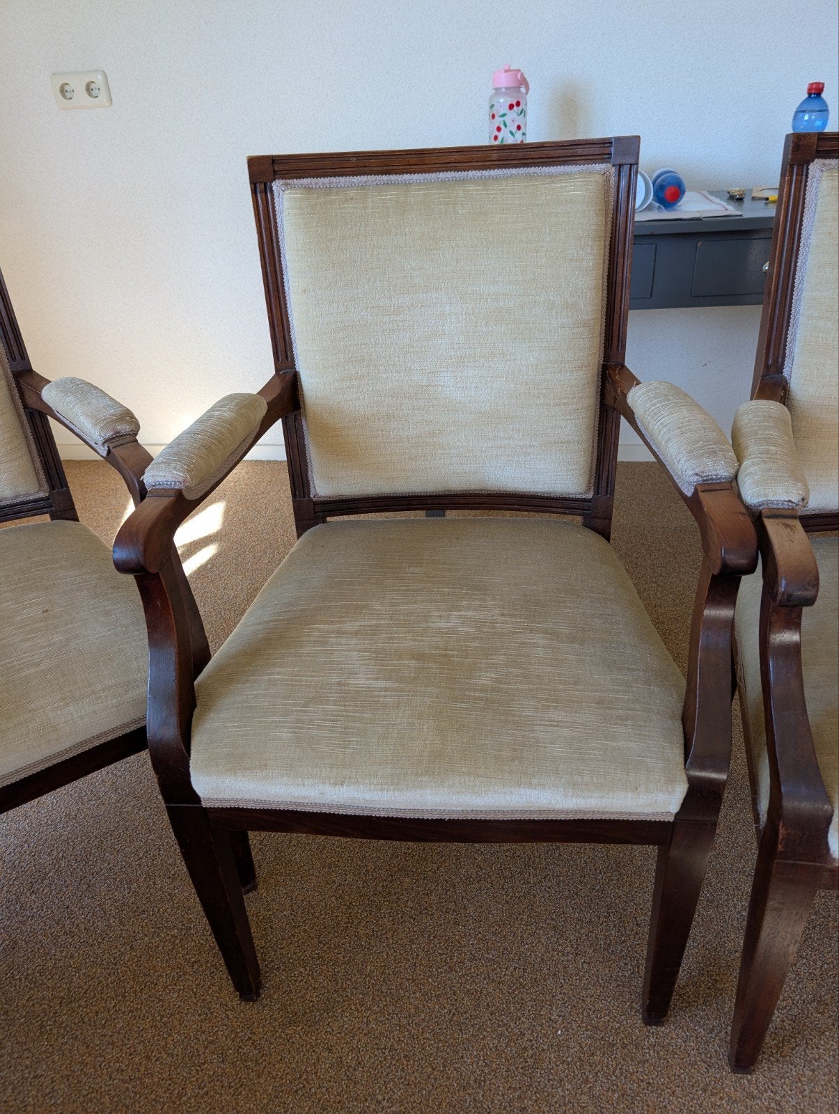 Set van 6 klassieke armstoelen - Eetkamerstoelen, Ophalen