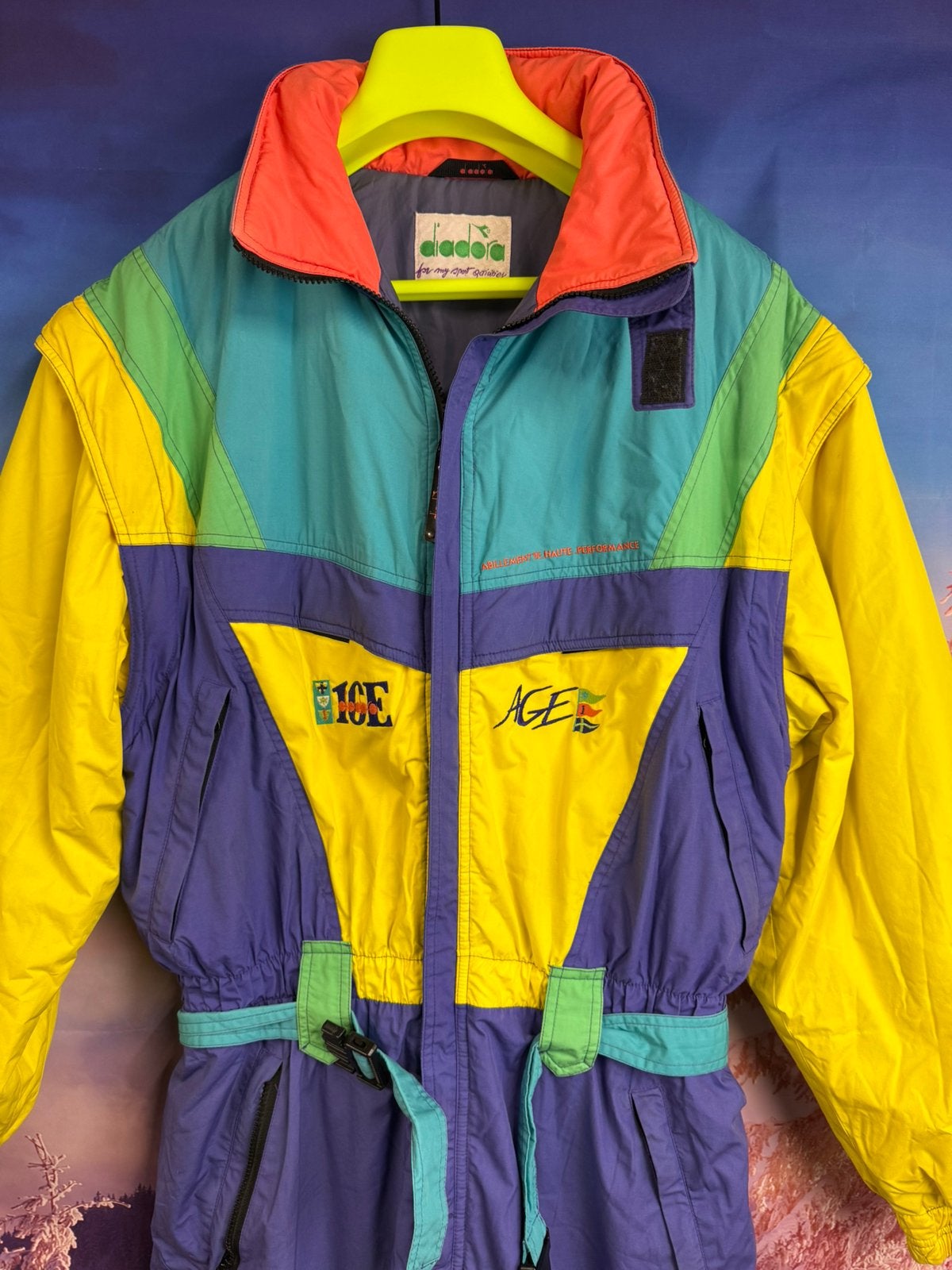 Vintage Fout Skipak van Diadora maat 48 / M, Kleding | Heren, Ophalen of Verzenden, Zo goed als nieuw, Maat 48/50 (M), Pak
