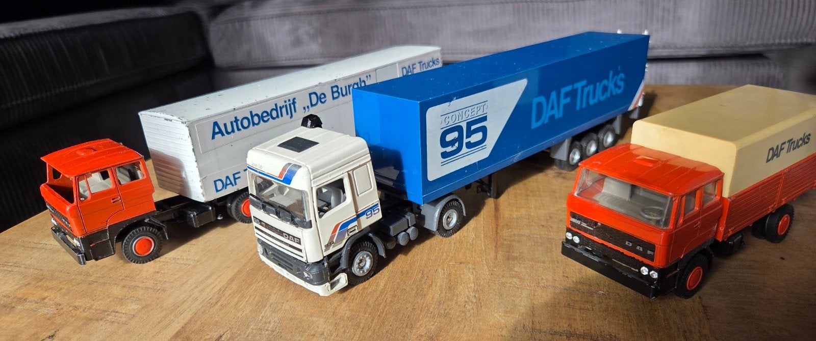 DAF Trucks modelauto's - Set van 4, Overige merken, Gebruikt, 1:32 tot 1:50, Ophalen of Verzenden