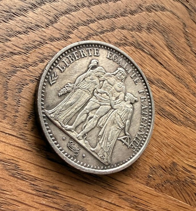 Originele Franse munt van 10 frank 1967, Ophalen of Verzenden, Koningin Wilhelmina, 10 cent