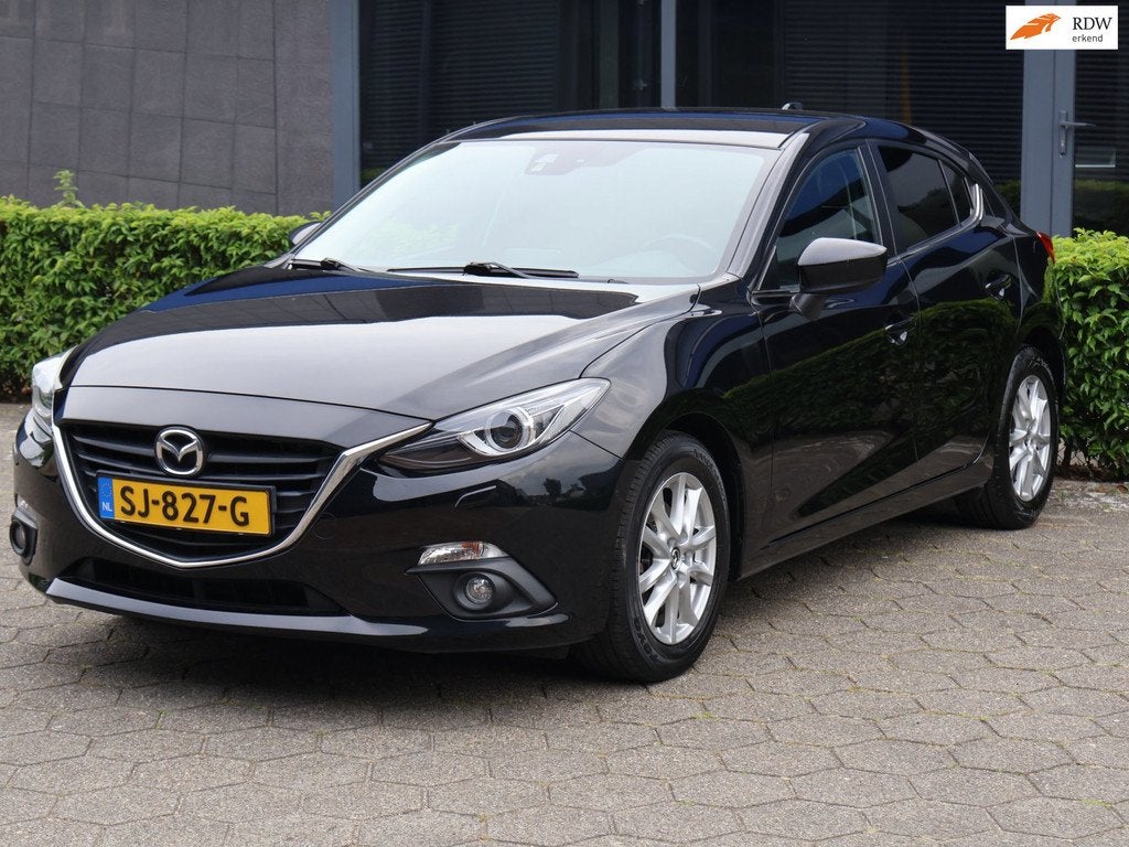 Mazda 3 2.0 TS+|Cruise|Climate|Nav|PDC|Stoelverwarming|PDC, Auto's, Mazda, Voorwielaandrijving, Stof, Gebruikt, Zwart