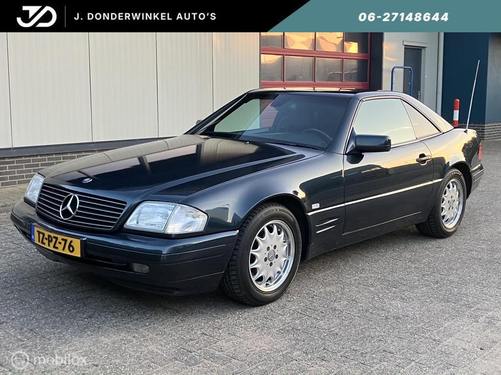 Mercedes SL-klasse Cabrio 320 6-Cil Automaat Hardtop NAP, Auto's, Mercedes-Benz, Achterwielaandrijving, Zwart, Cabriolet, Blauw