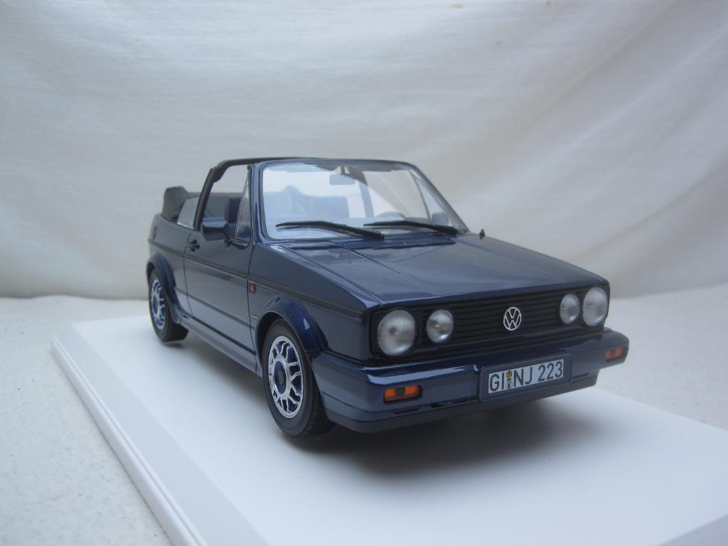 Volkswagen Golf Mk1 Cabriolet Quartett 1992 blauw 1:18 Norev, Ophalen of Verzenden, Nieuw, Auto, Norev