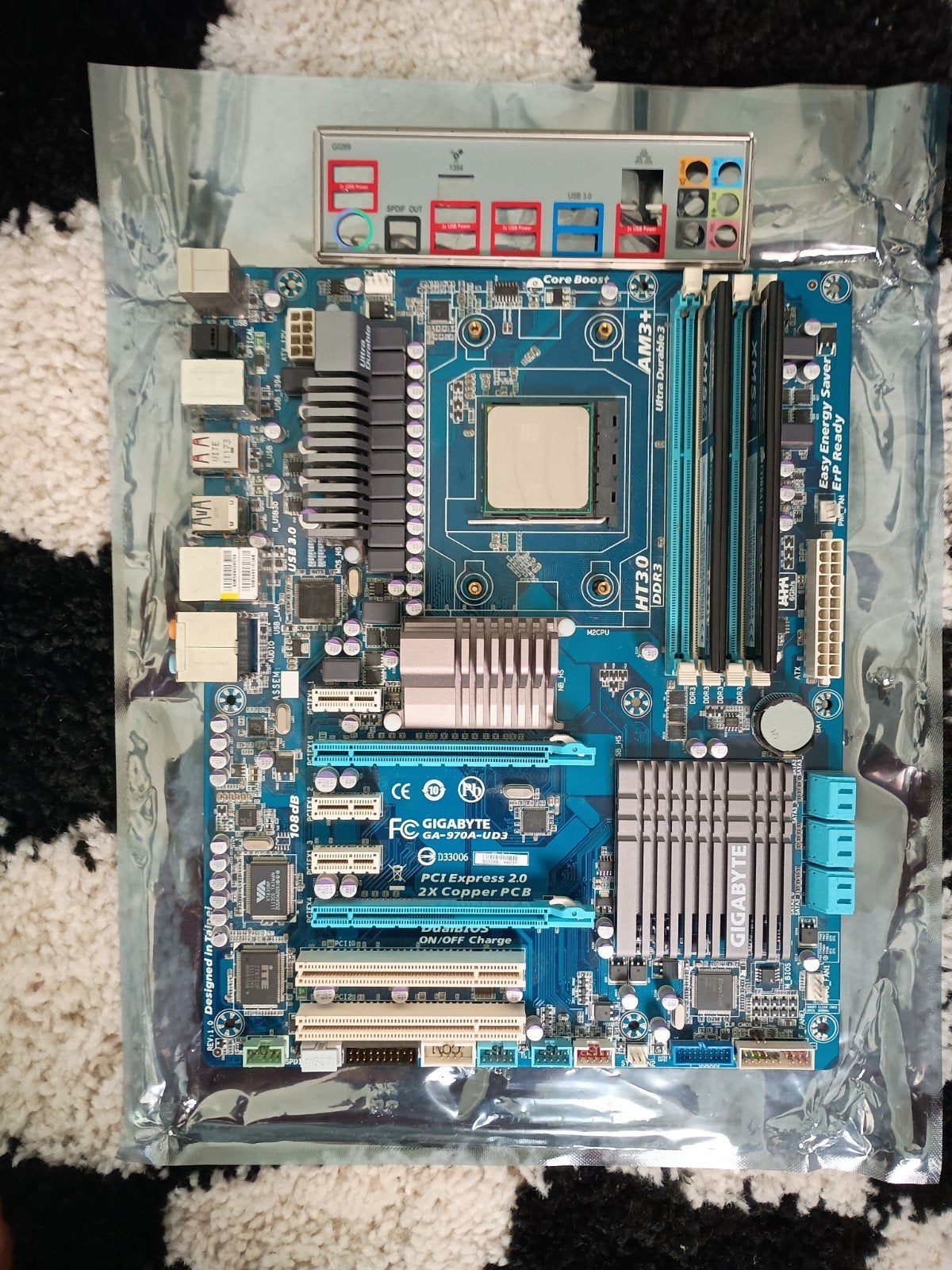 Gigabyte AM3 Mobo, AMD FX CPU, RAM, AM3+, DDR3, Ophalen of Verzenden, Zo goed als nieuw