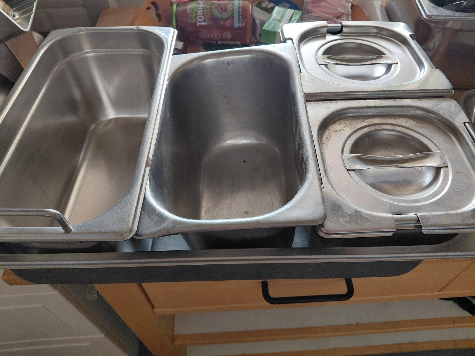 RVS Aubain Marie Bakken met Deksel - Diverse Maten, Zilver, Ophalen of Verzenden, Metaal, Overige typen