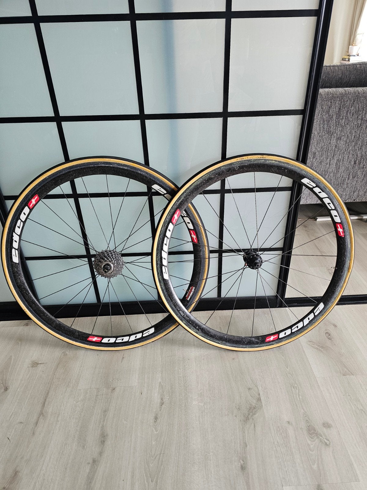 2 sets, 1 los wiel TUBE wielen edco, Cole, ffwd, Ophalen, Gebruikt, Wiel, Carbon
