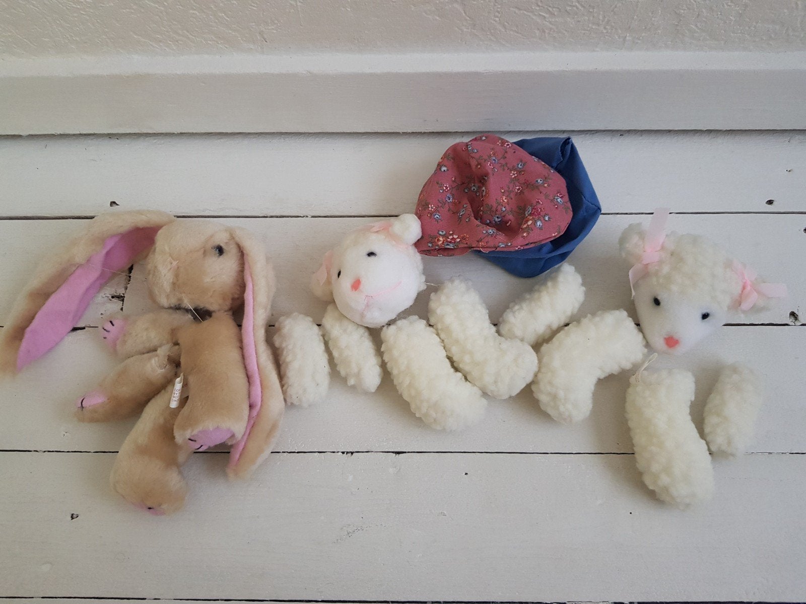 zelf een knuffel maken konijn of lammetje pluche, Ophalen of Verzenden, Zo goed als nieuw, Konijn
