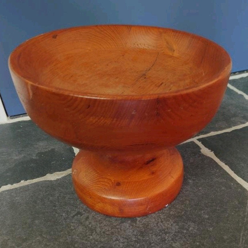 Handgedraaide houten Fruitschaal (29B x 22,5H), Huis en Inrichting, Woonaccessoires | Schalen en Manden, Schaal, Rond, Ophalen of Verzenden
