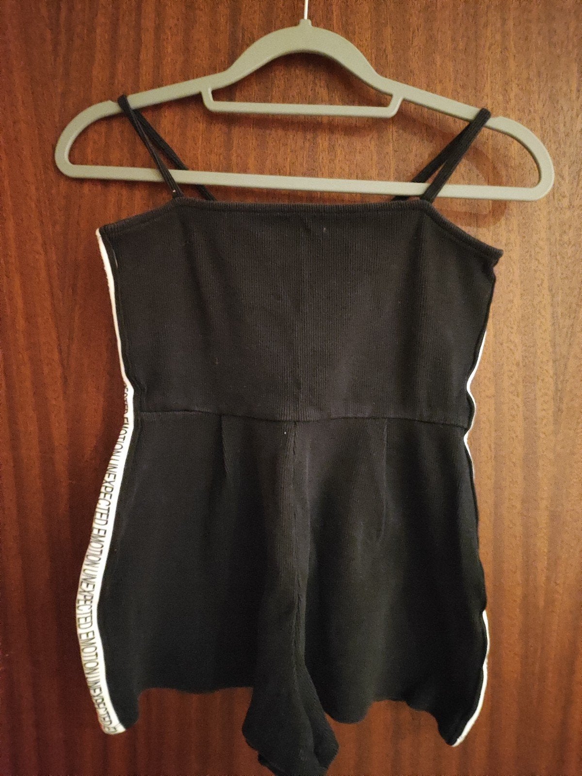 Zwarte Bershka Jumpsuit met streepdetail, Zwart, Zo goed als nieuw, Maat 34 (XS) of kleiner, Bershka