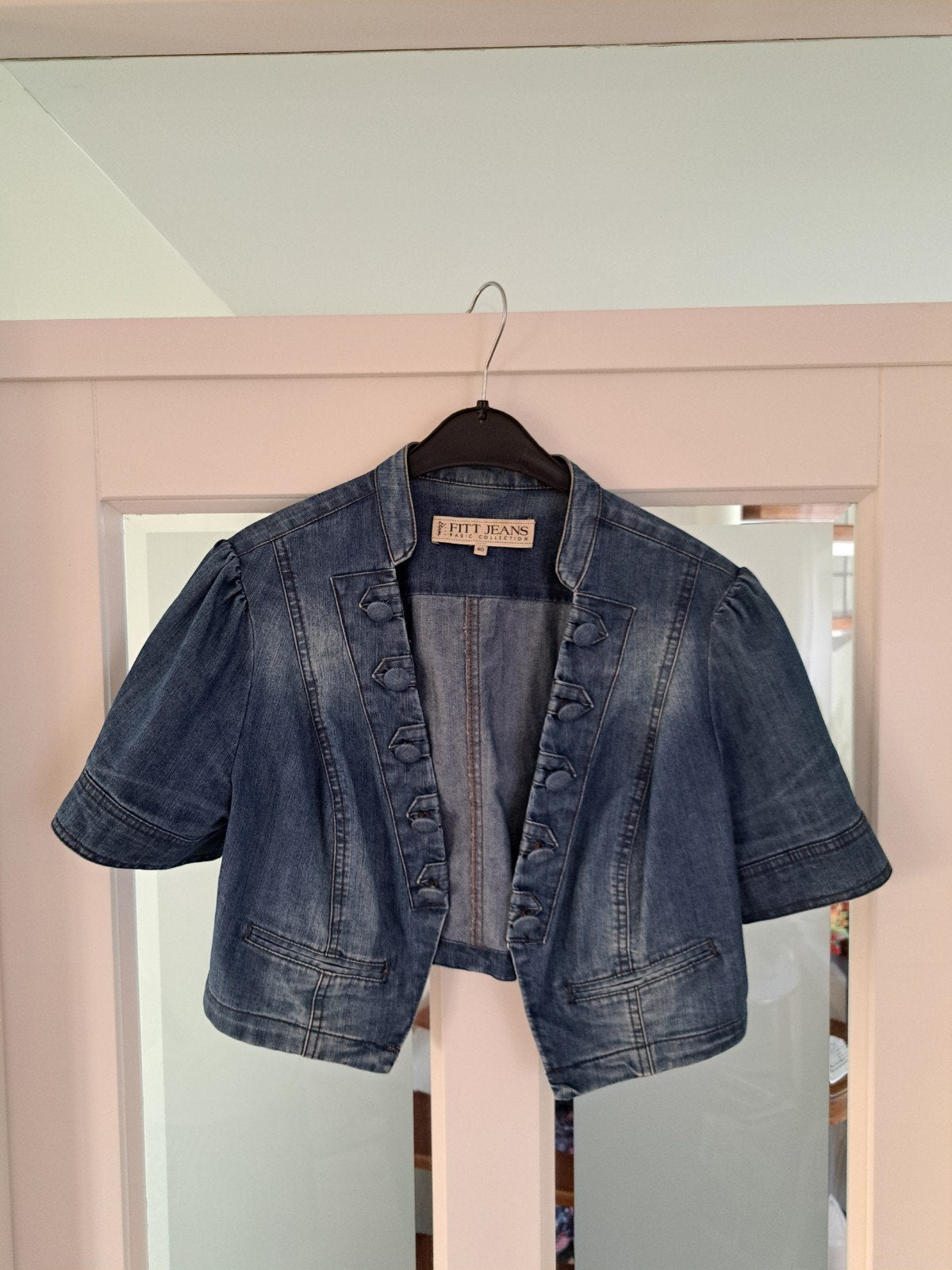 FITT JEANS spijkerjasje maat 40, Maat 38/40 (M), Blauw, Ophalen of Verzenden, Zo goed als nieuw