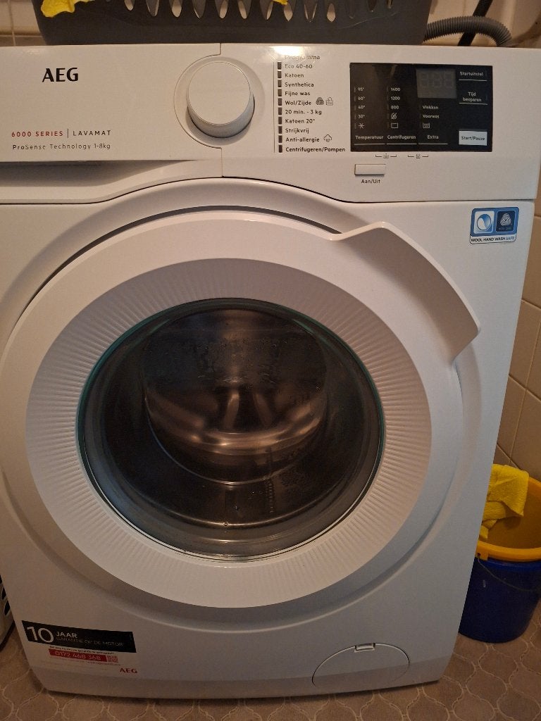wasmachine AEG 6000 serie lavamat A++ energielabel, Ophalen, Gebruikt, Energieklasse A of zuiniger, 85 tot 90 cm