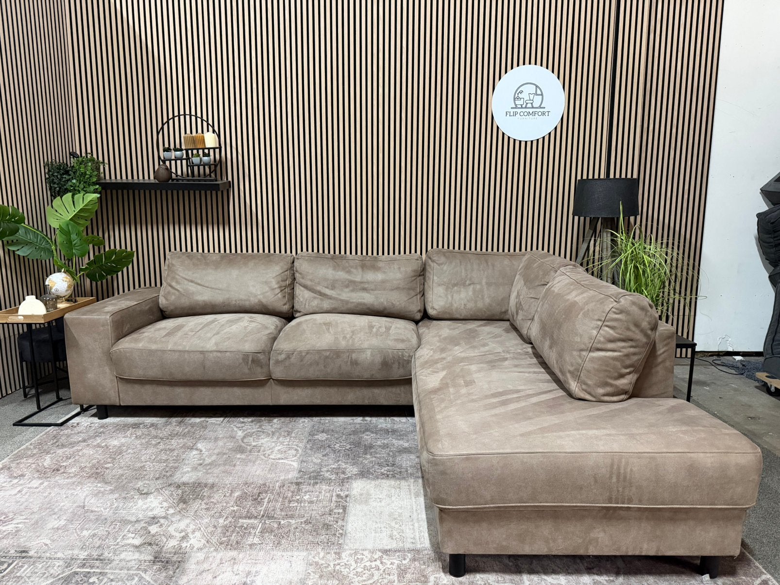 “GRATIS LEVERING” Mooie kunstlederen hoekbank! 270x215, Leer, zgan, kunstleder,, 125 tot 150 cm, Verzenden, Zo goed als nieuw