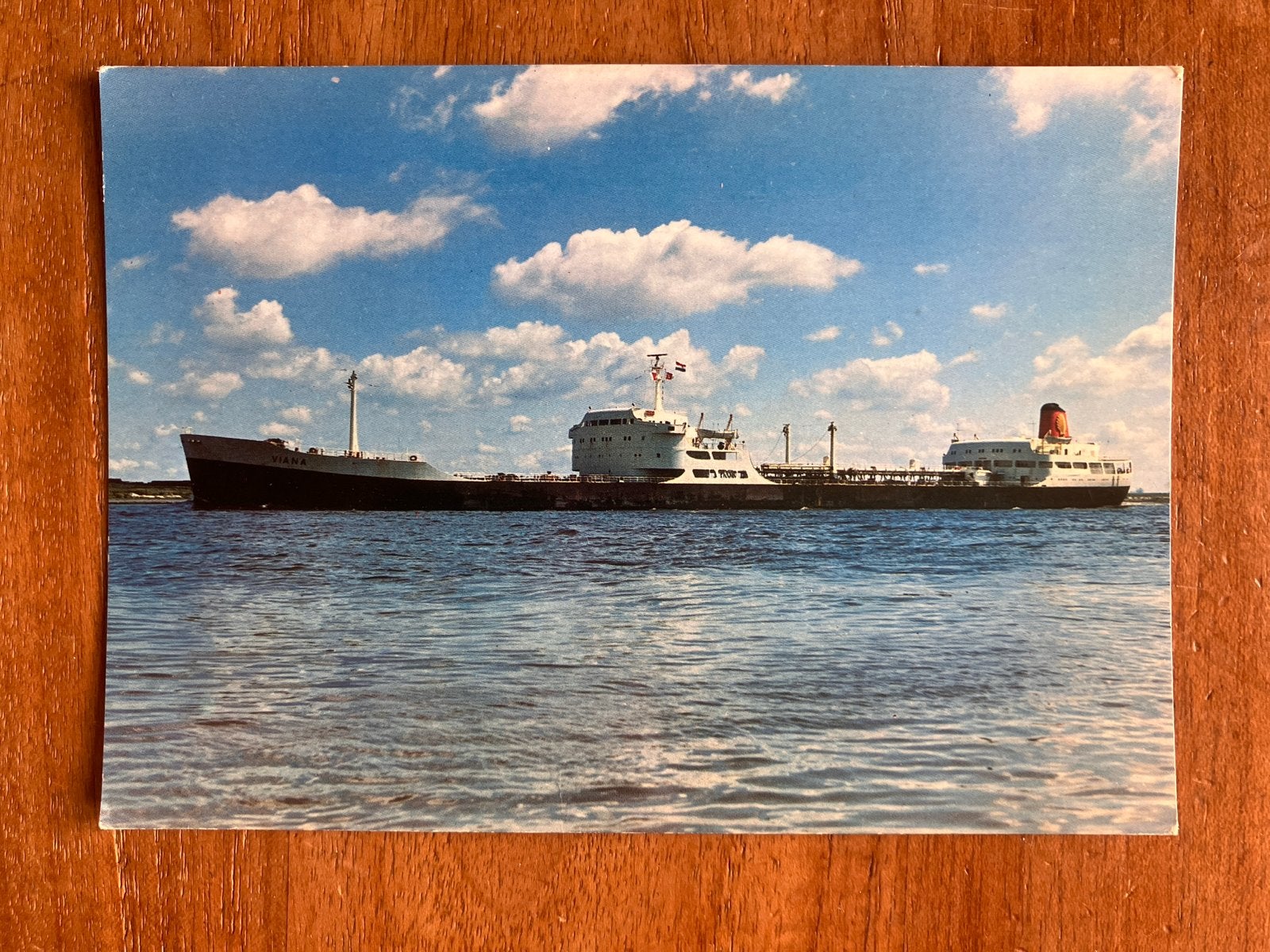 S.S. "VIANA" Shell Tankers B.V. 1960, Verzamelen, Scheepvaart, Ophalen of Verzenden, Motorboot, Kaart, Foto of Prent