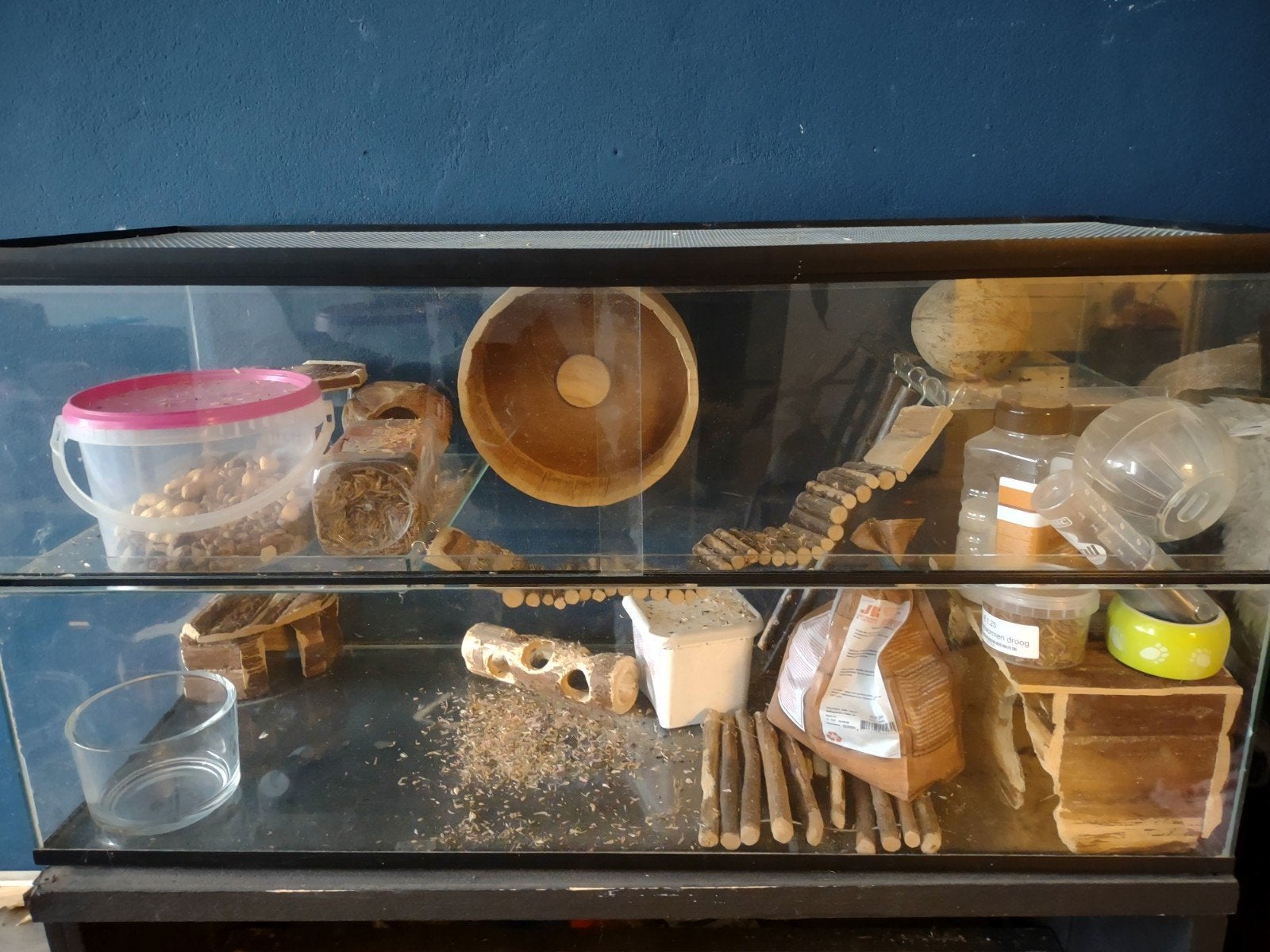 Gerbil hamster terrarium, Overige typen, Zo goed als nieuw, Hamster, 75 tot 110 cm