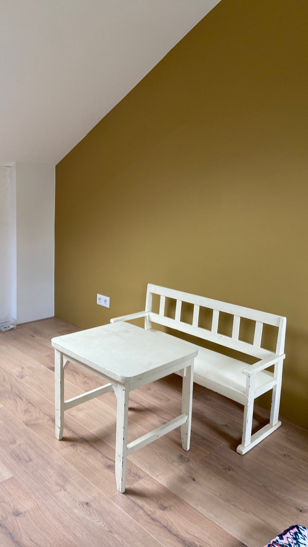 Oud kinderbankje met tafeltje (jaren 40), Ophalen, Gebruikt, Tafel(s) en Stoel(en)