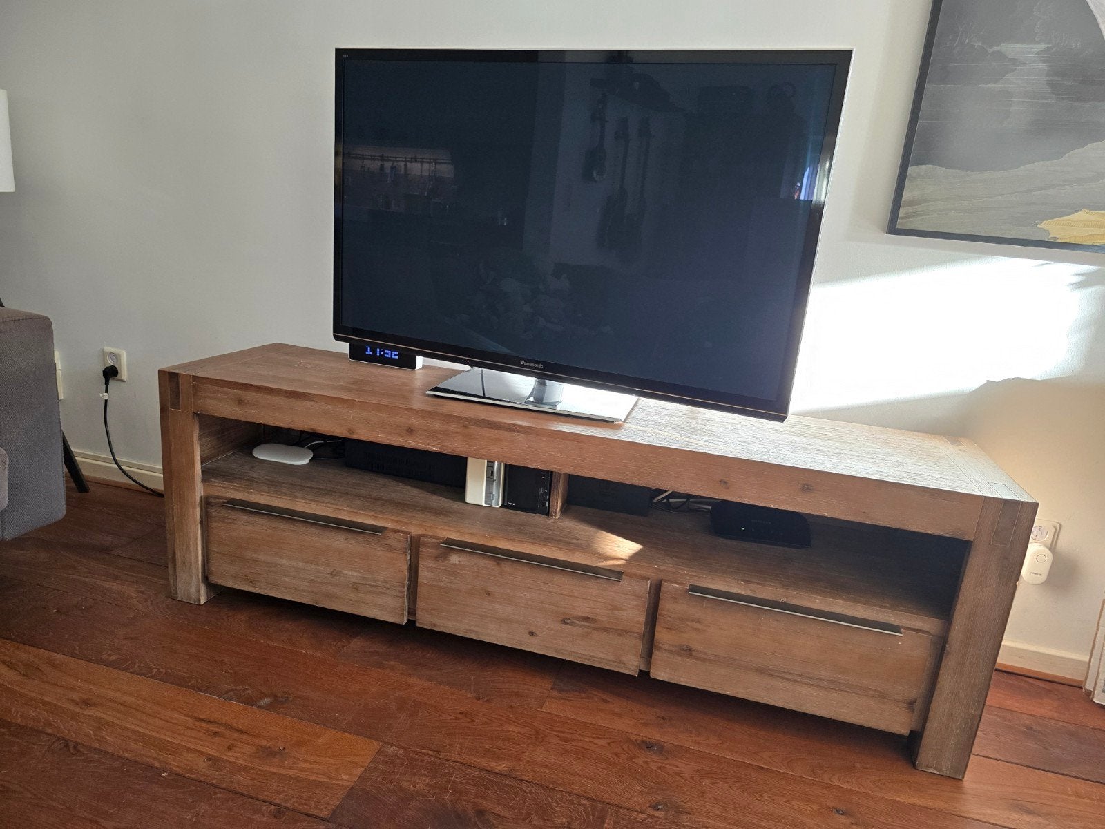 Pronto Salzburg TV-meubel acaciahout 182 cm [verhuizing], Huis en Inrichting, Ophalen, Gebruikt, 150 tot 200 cm, Minder dan 100 cm
