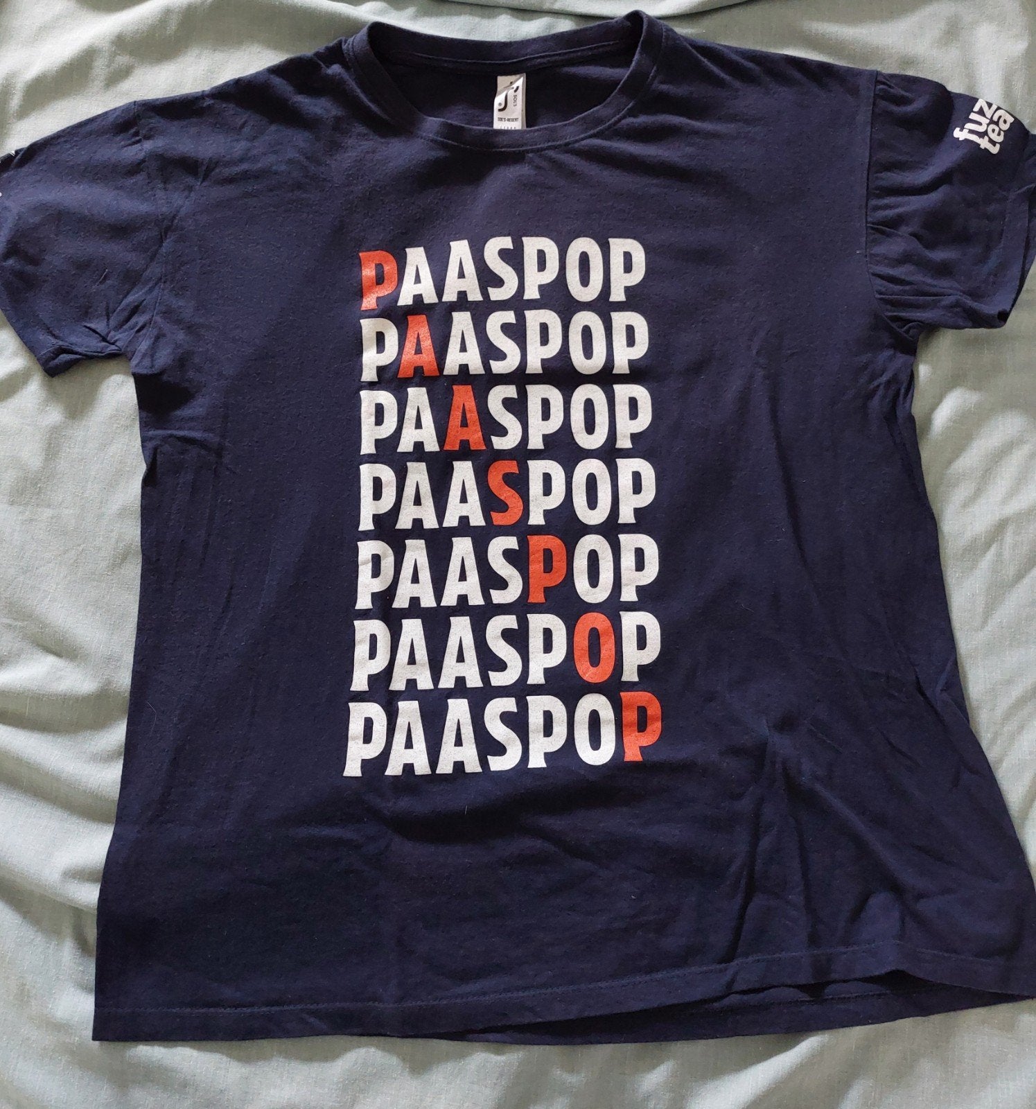 paaspop crew shirt maat m, Ophalen of Verzenden, Gedragen, Overige maten, Blauw