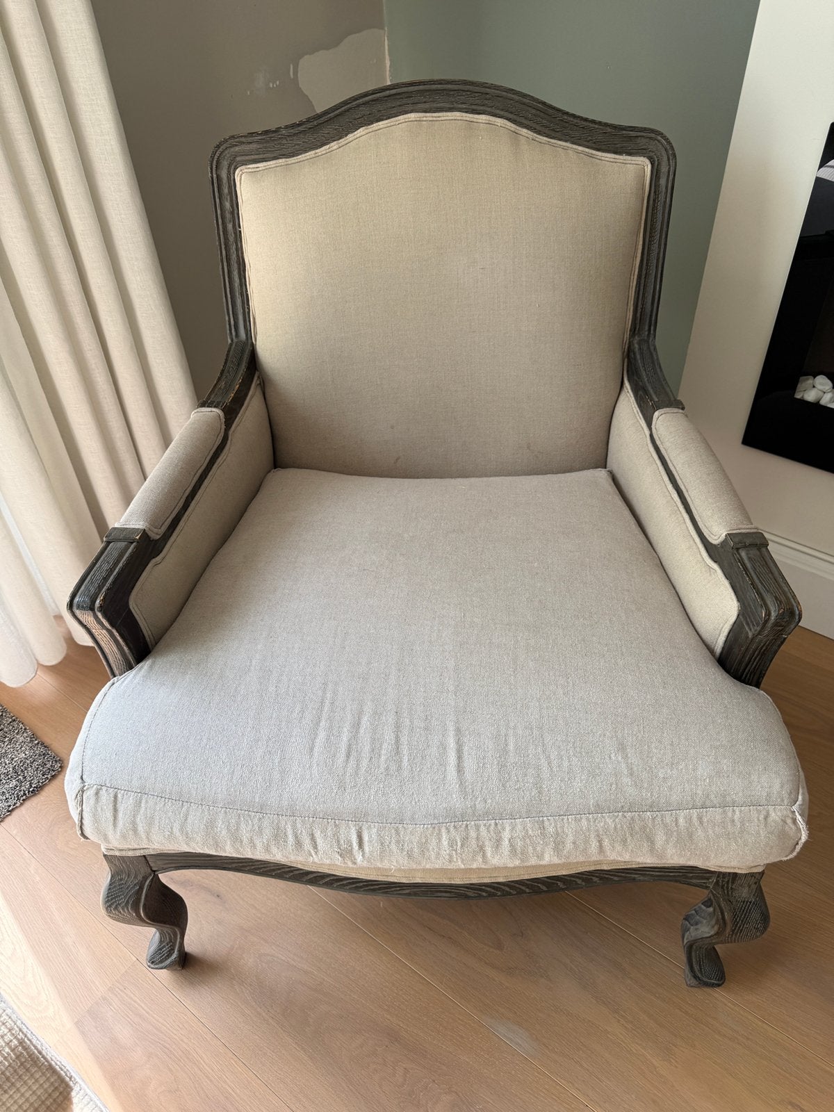 Stijlvollle fauteuil, Ophalen, Gebruikt, Queen ann, Stof