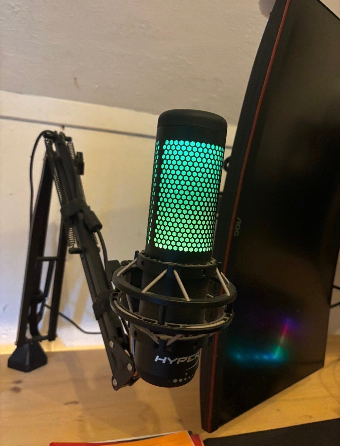 HyperX QuadCast S USB Microfoon - Zo goed als nieuw, Muziek en Instrumenten, Ophalen, Zo goed als nieuw, Studiomicrofoon