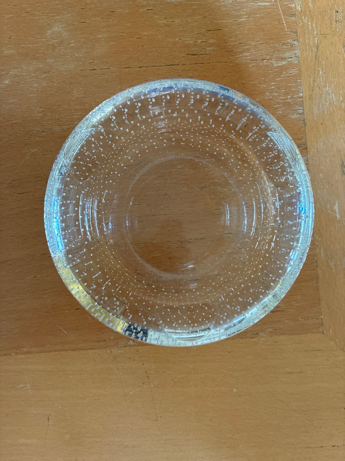 Glazen asbak met bubbels - Vintage design, Ophalen of Verzenden