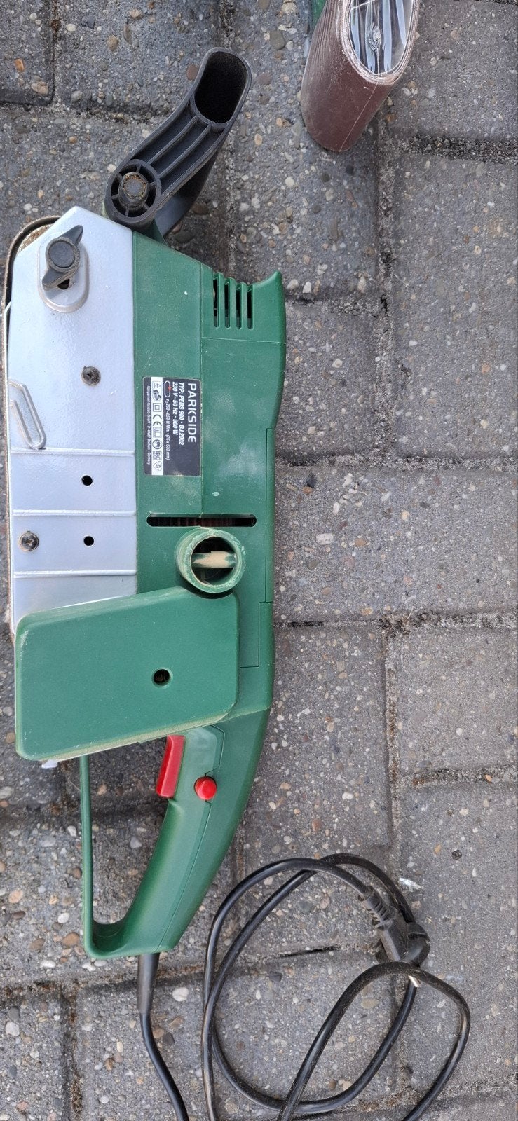 Parkside Schuurbandmachine PEBS 900 met toebehoren, Doe-het-zelf en Verbouw, Ophalen, Gebruikt, 1200 watt of meer, Bandschuurmachine
