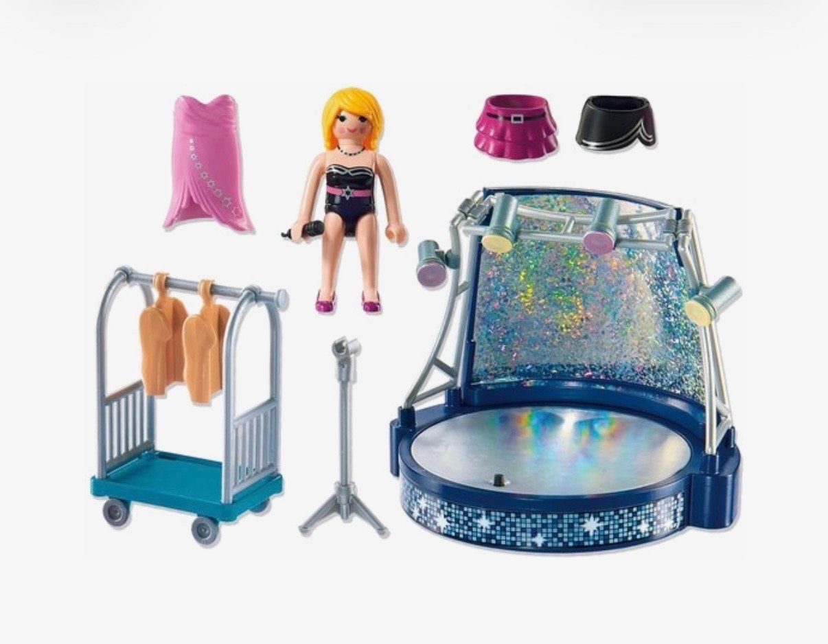 Playmobil Podium met artieste 6883 met lichteffecten, Gebruikt, Complete set, Overige typen, Ophalen of Verzenden
