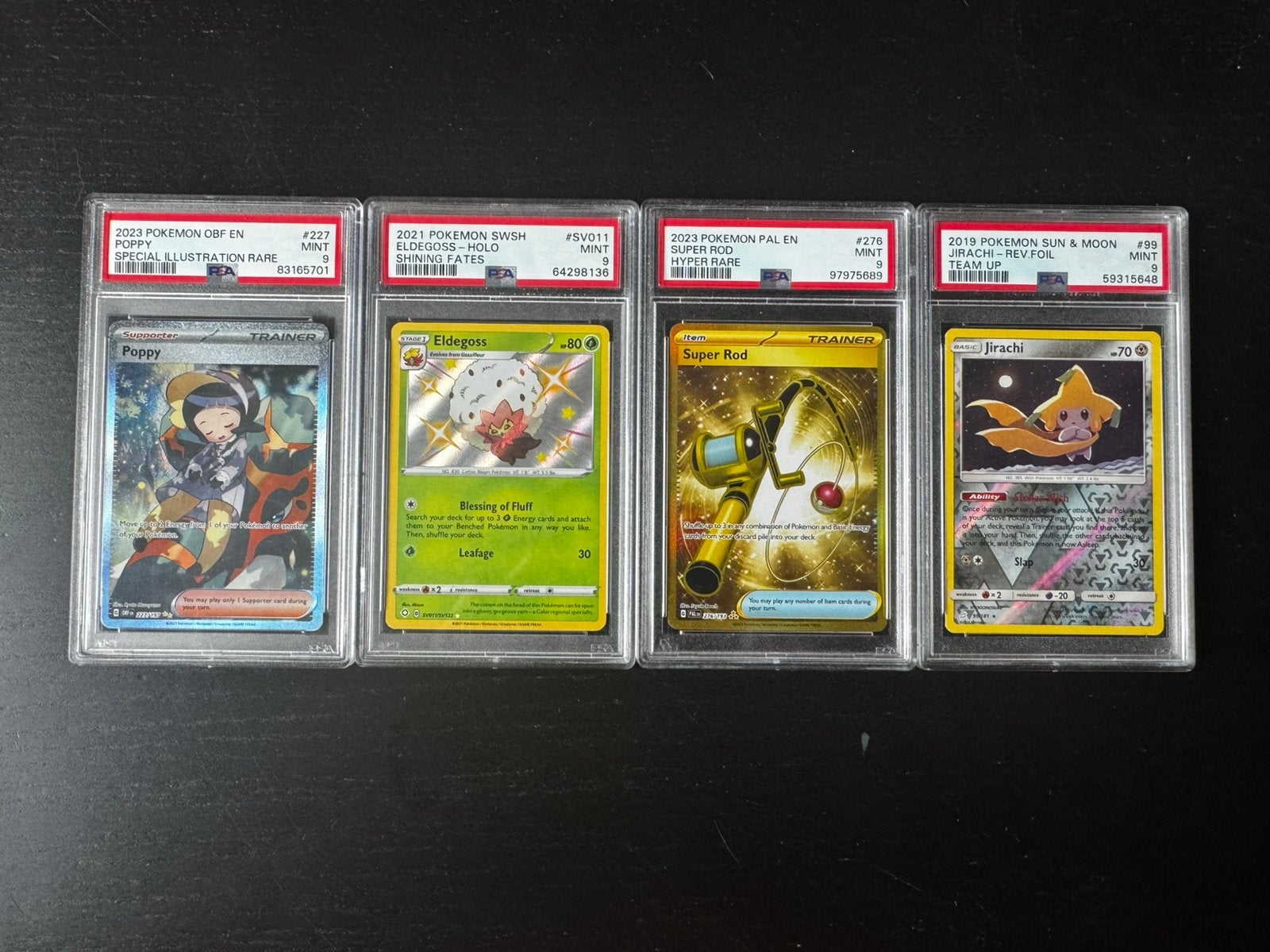 4x Pokemon PSA 9 slabs, Ophalen of Verzenden, Nieuw, Meerdere kaarten
