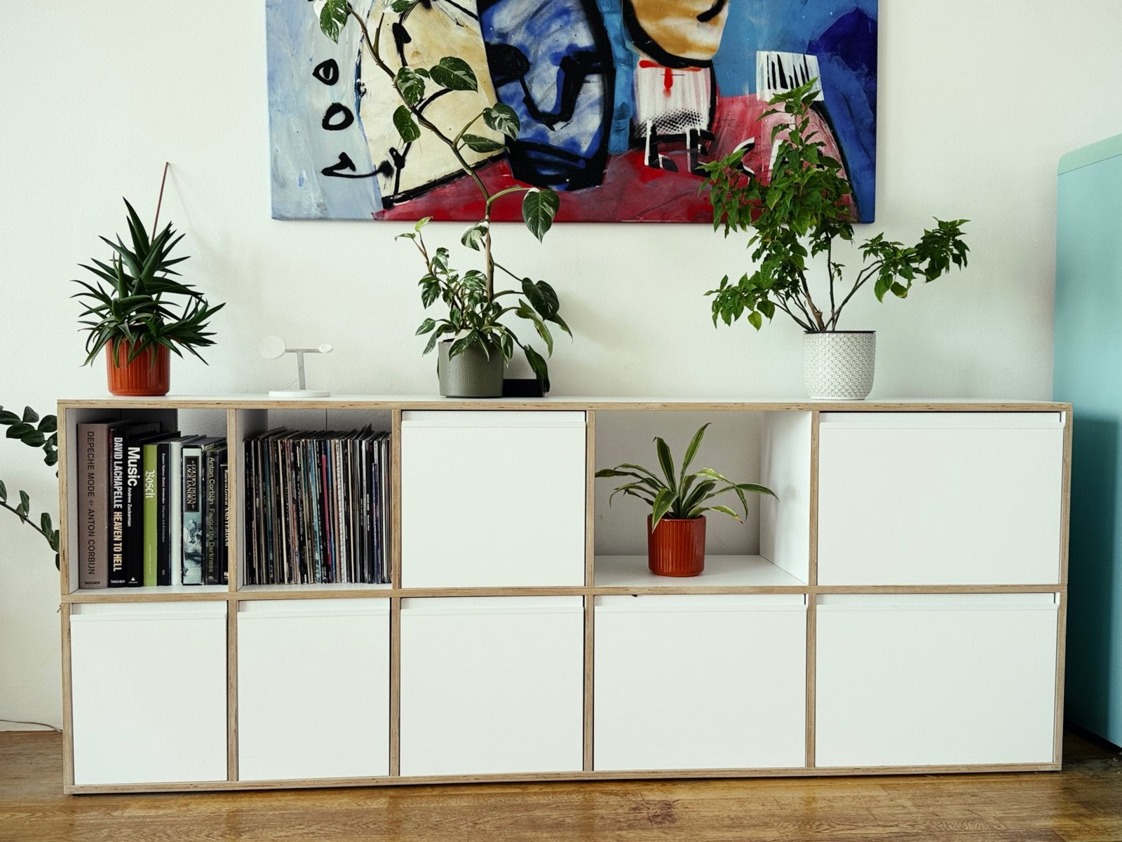 Tylko Modern dressoir/opbergkast met lades en open vakken, Huis en Inrichting, Ophalen, Zo goed als nieuw, 200 cm of meer, Minder dan 100 cm