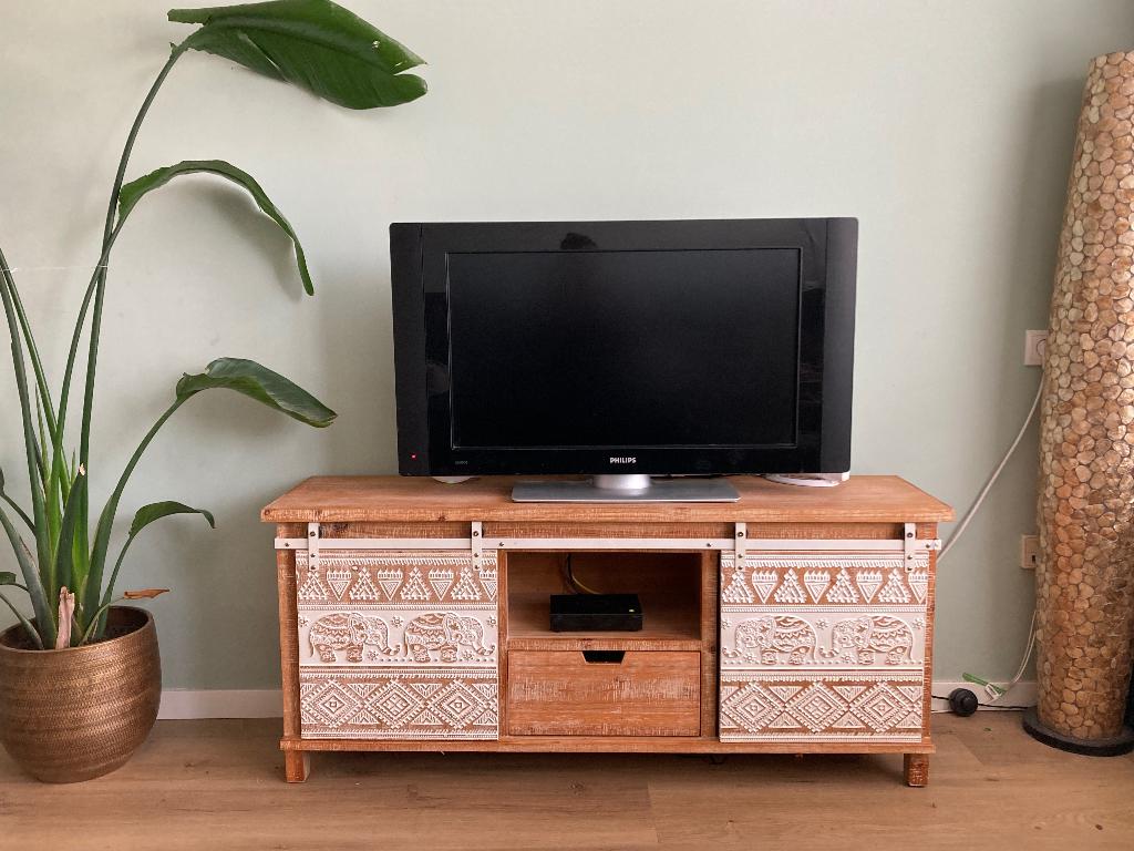 Mooi tv meubel, Ophalen, 100 tot 150 cm, Zo goed als nieuw, Minder dan 100 cm