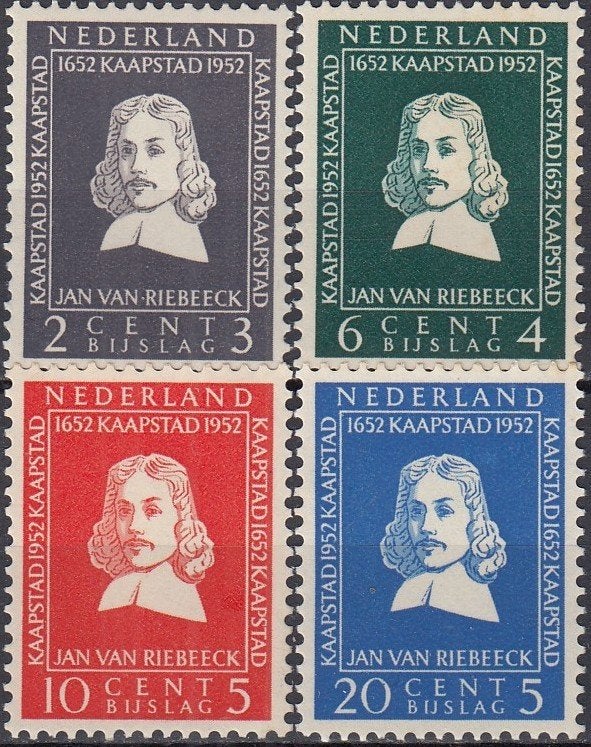 Nederland- 4.05.1- 1952- Riebeeck-zegels- NVPH-578-581- P, Ophalen of Verzenden, Na 1940, Postfris