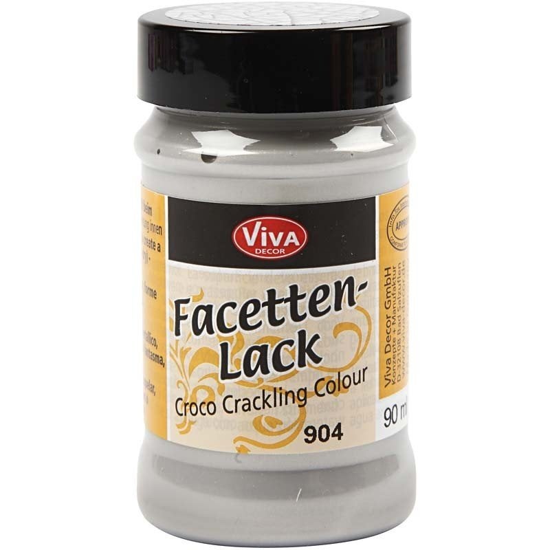 Viva Decor Facetten-Lack Crackling 904 Colour zilver 90 ml, ., Overige typen, Nieuw, Ophalen of Verzenden