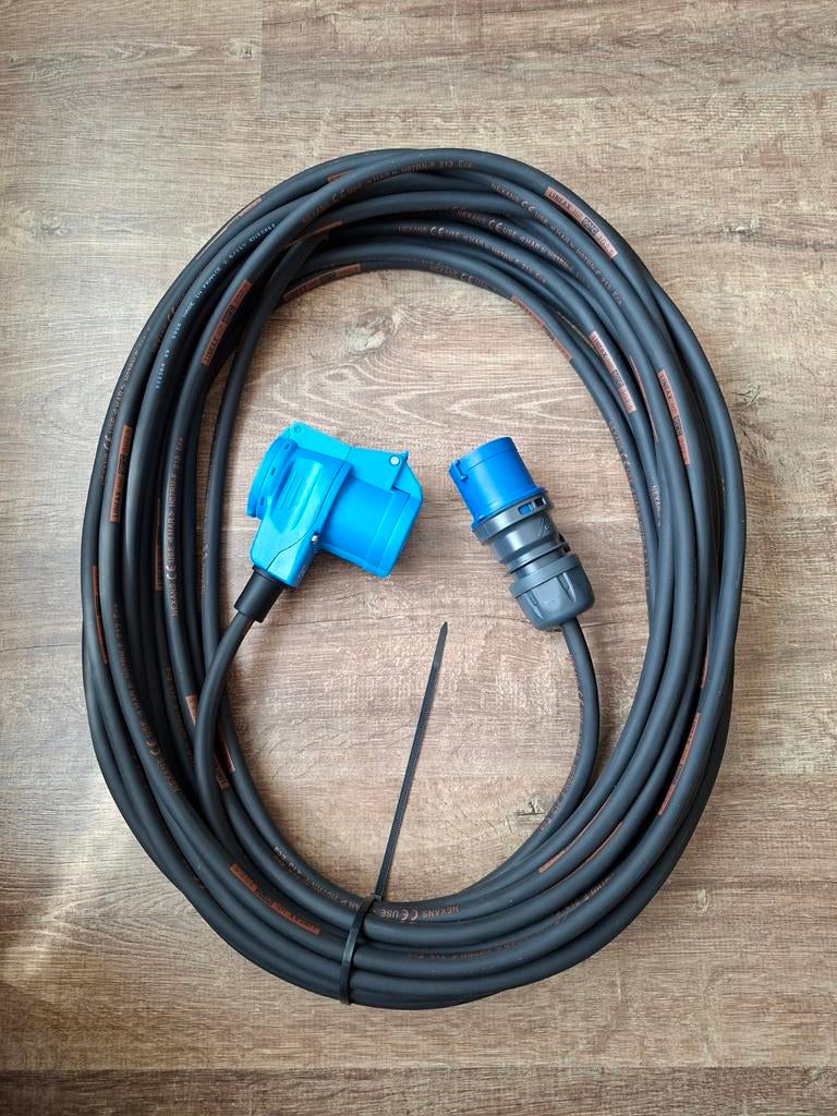 20m Lineax Neopreen H07RN-F 3x2,5mm2 Haakse CEE Verlengkabel, Ophalen of Verzenden, Nieuw