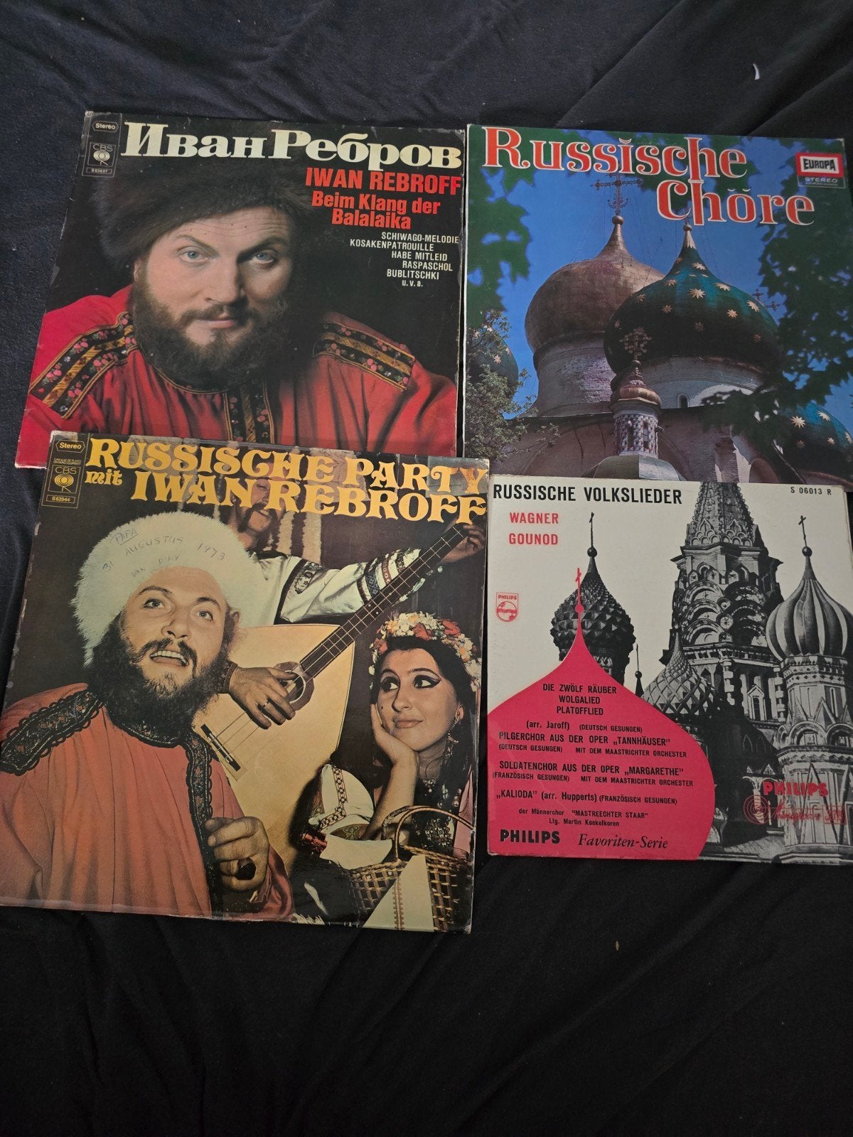 4 Russische LP's: Ivan Rebroff, Russische Koor, Volkslied, LP, Gebruikt, Overige genres, Ophalen of Verzenden