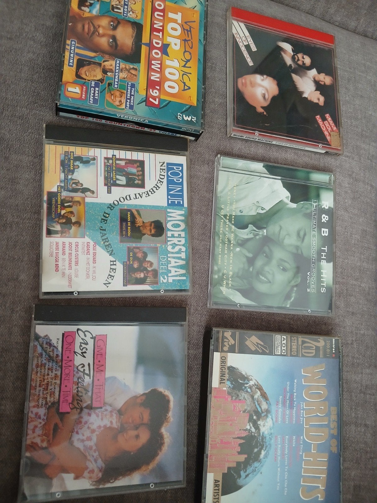 Diverse CD's: Pop, R&B, World Hits en meer (6 stuks), Cd's en Dvd's, Ophalen, Gebruikt, Pop, Inclusief doosje