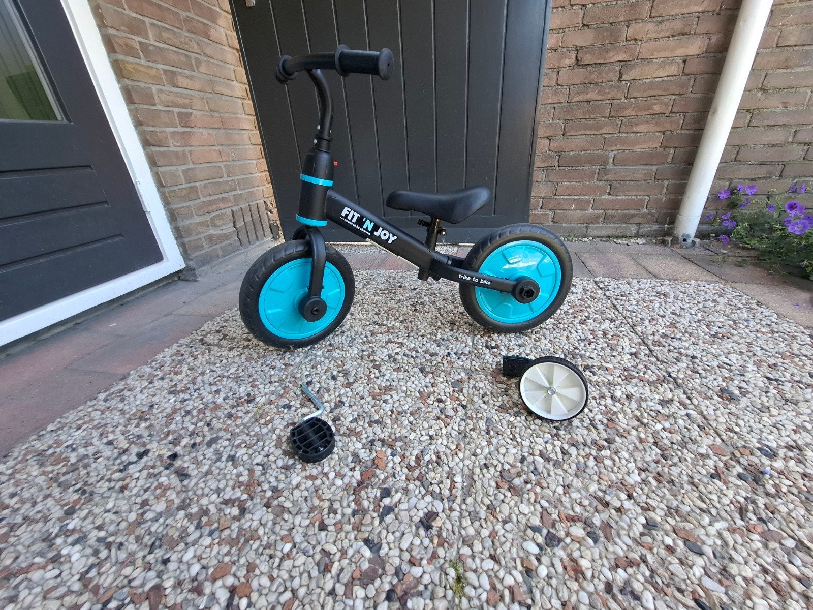 3 in 1 kinderfietsje, Fietsen en Brommers, Ophalen, Gebruikt, Minder dan 16 inch, Zijwieltjes