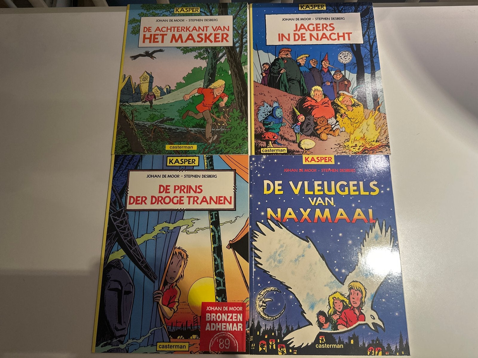 Kasper stripboeken - 4 delen - Johan De Moor, Meerdere stripboeken, Ophalen of Verzenden, Zo goed als nieuw