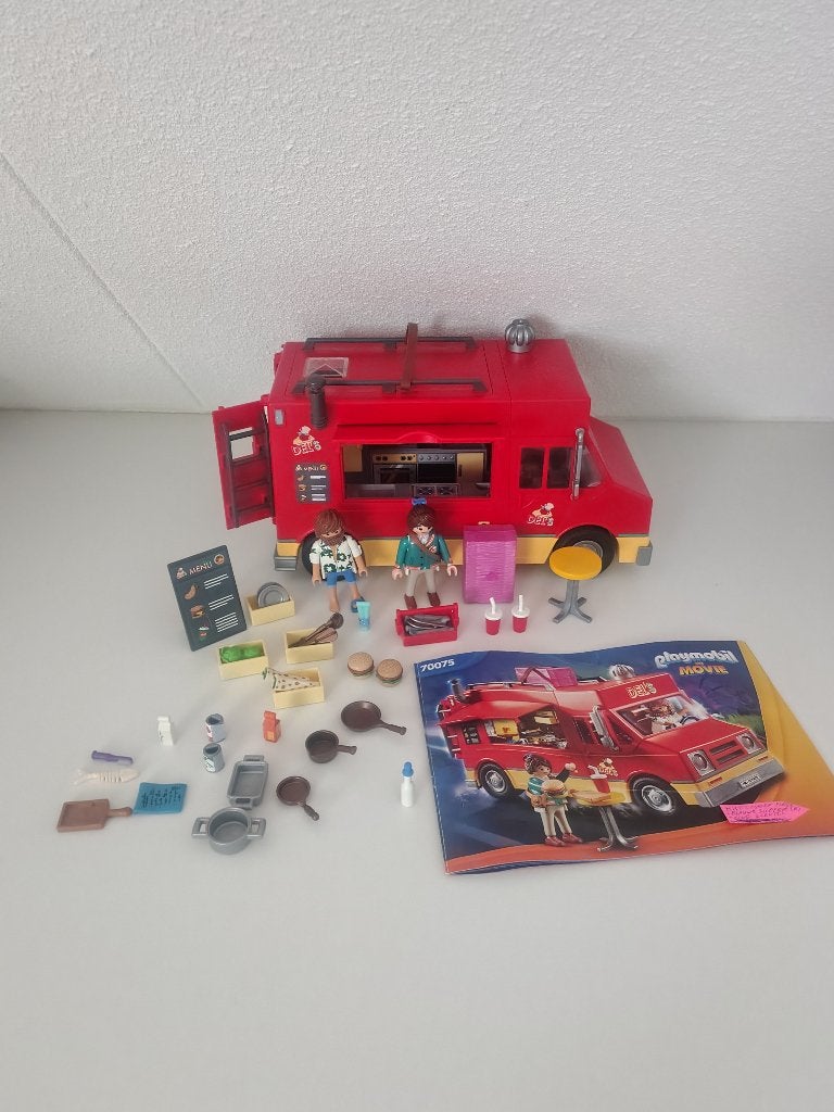 Playmobiel Del's Food Truck, Gebruikt, Complete set, Overige typen, Ophalen of Verzenden