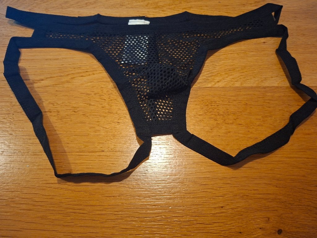 Zwarte Fishnet jockstrap maat xl, Kleding | Heren, Verzenden, Zwart, Onbekend, Overige typen