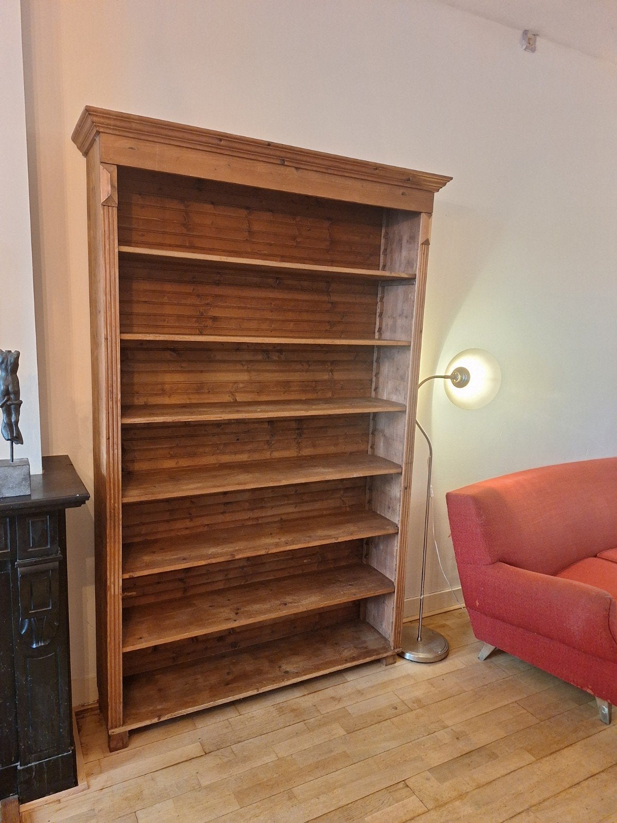 Hoge Boekenkast - 2.30m Hoog, 1.30m Breed, 30cm Diep, Ophalen, Met plank(en), Gebruikt, 100 tot 150 cm